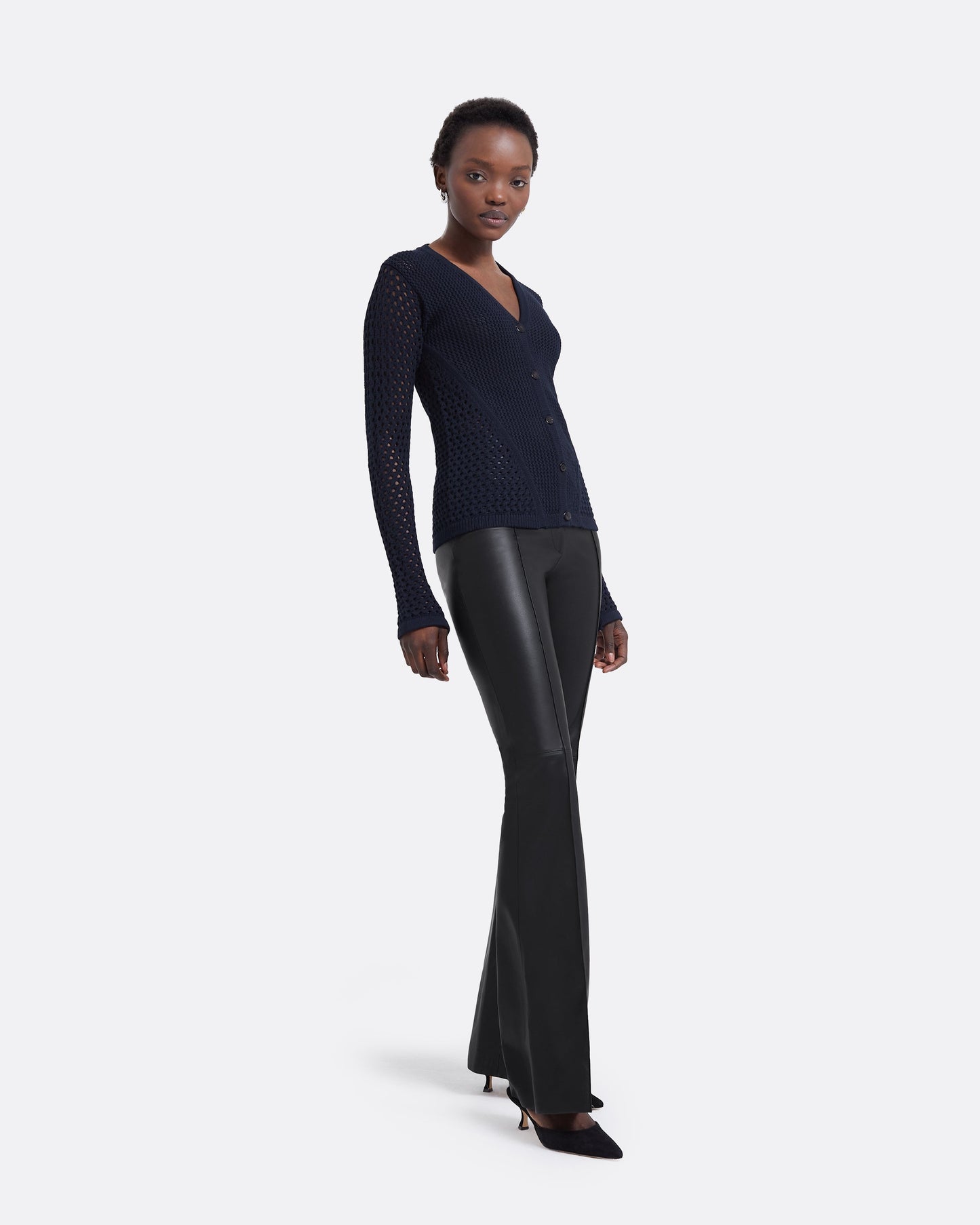 Keziah Navy Knit Top