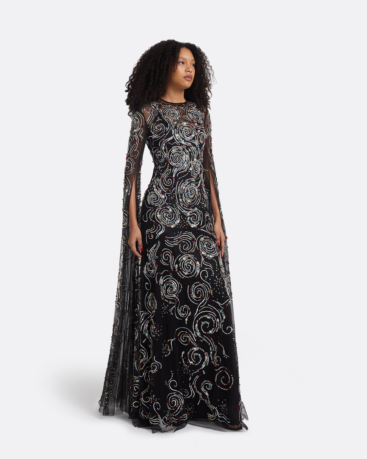 Talina Black Long Dress