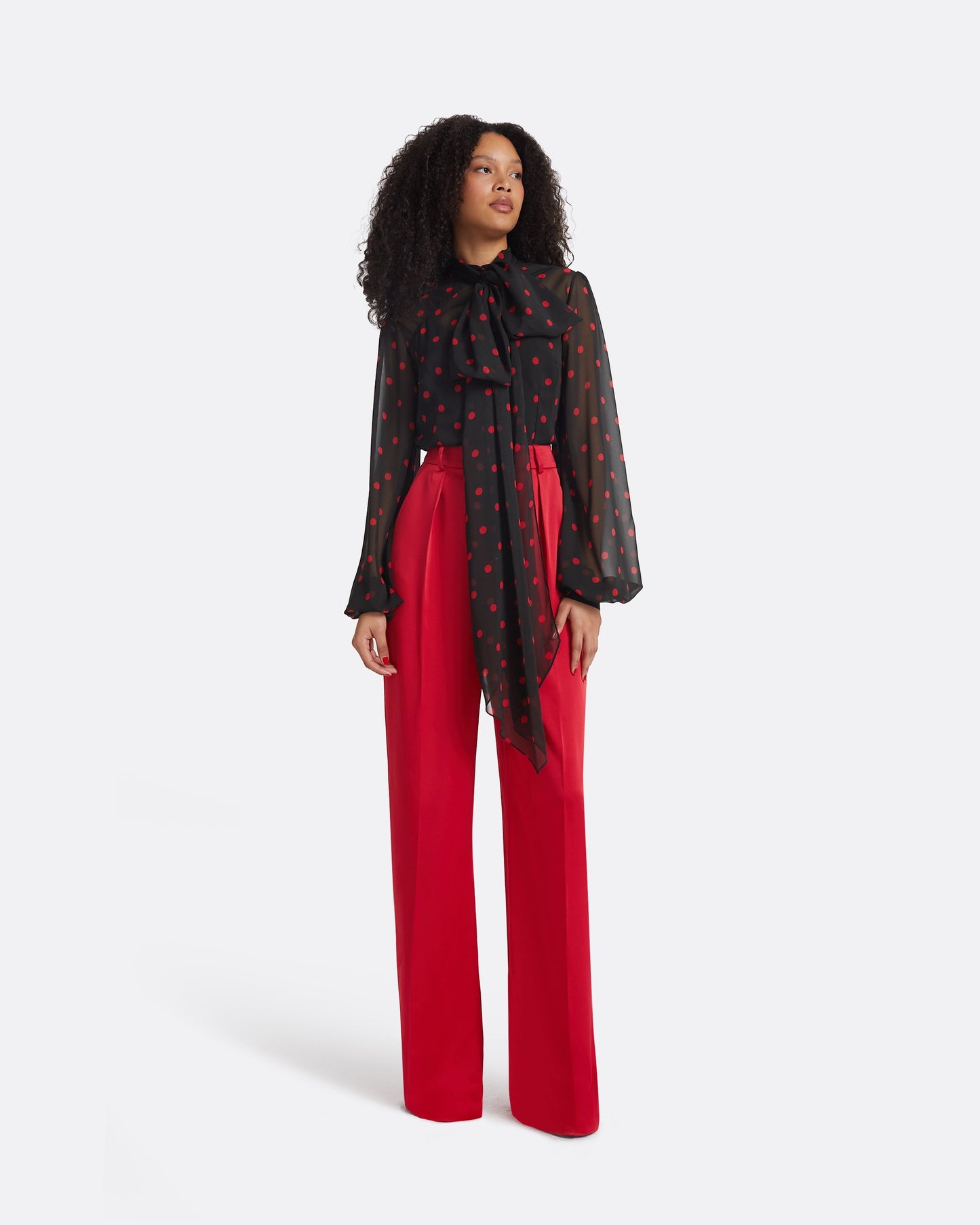 Delfinane Black & Lacquer Red Top