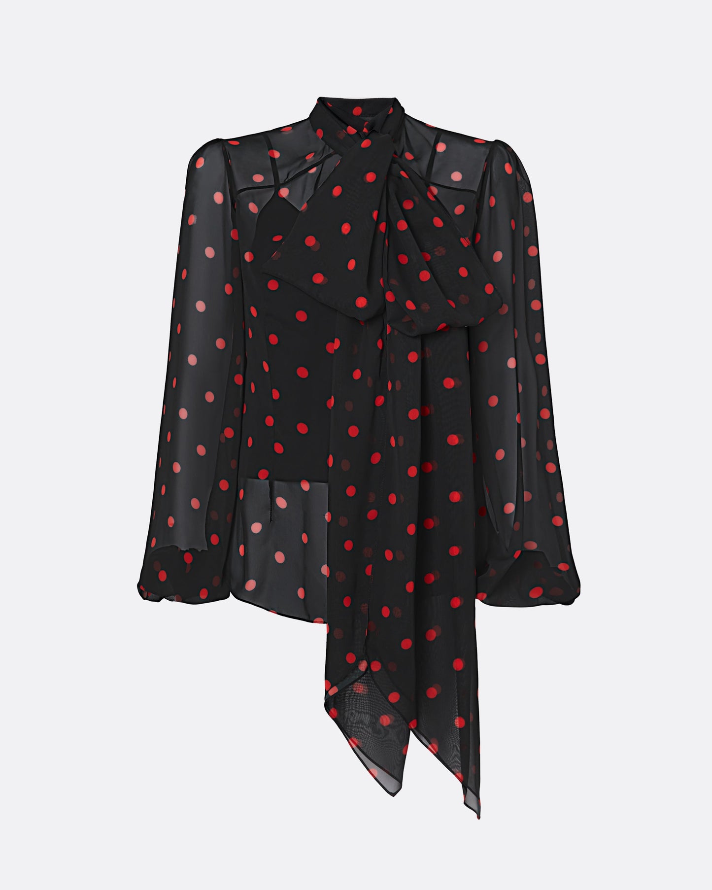 Delfinane Black & Lacquer Red Top