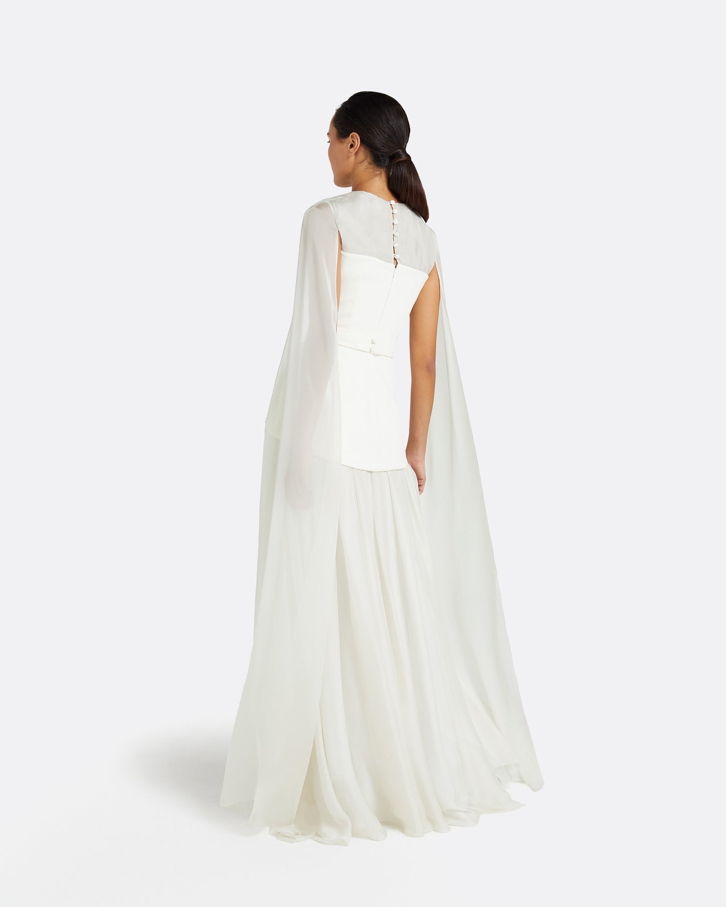 Gloria Ivory Long Dress