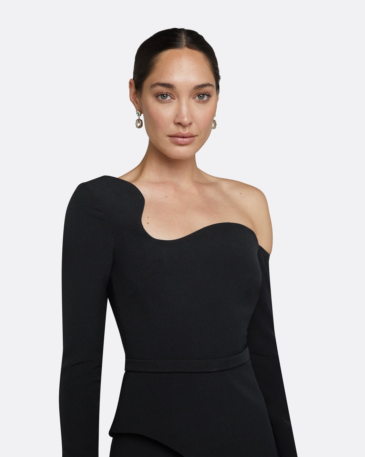 Constanza Black Midi Dress