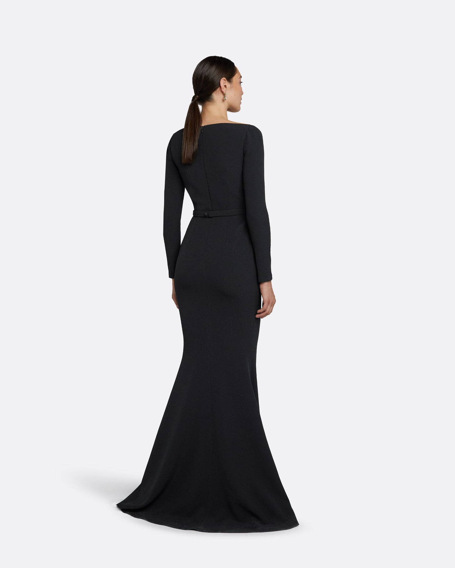 Heidi Black Embroidered Long Dress