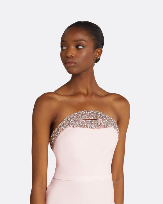 Donatella Barely Pink Long Dress