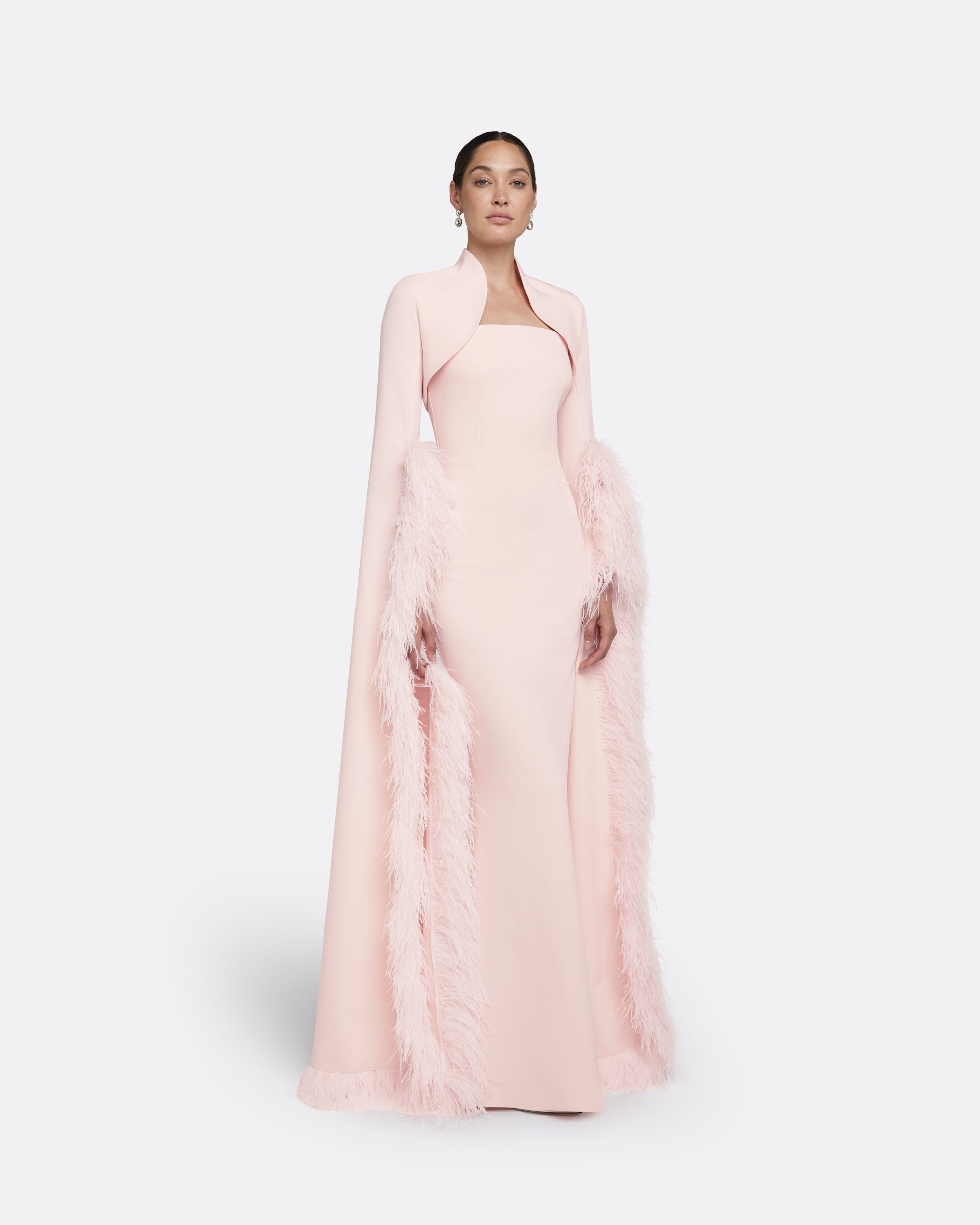 Pink feather bolero online