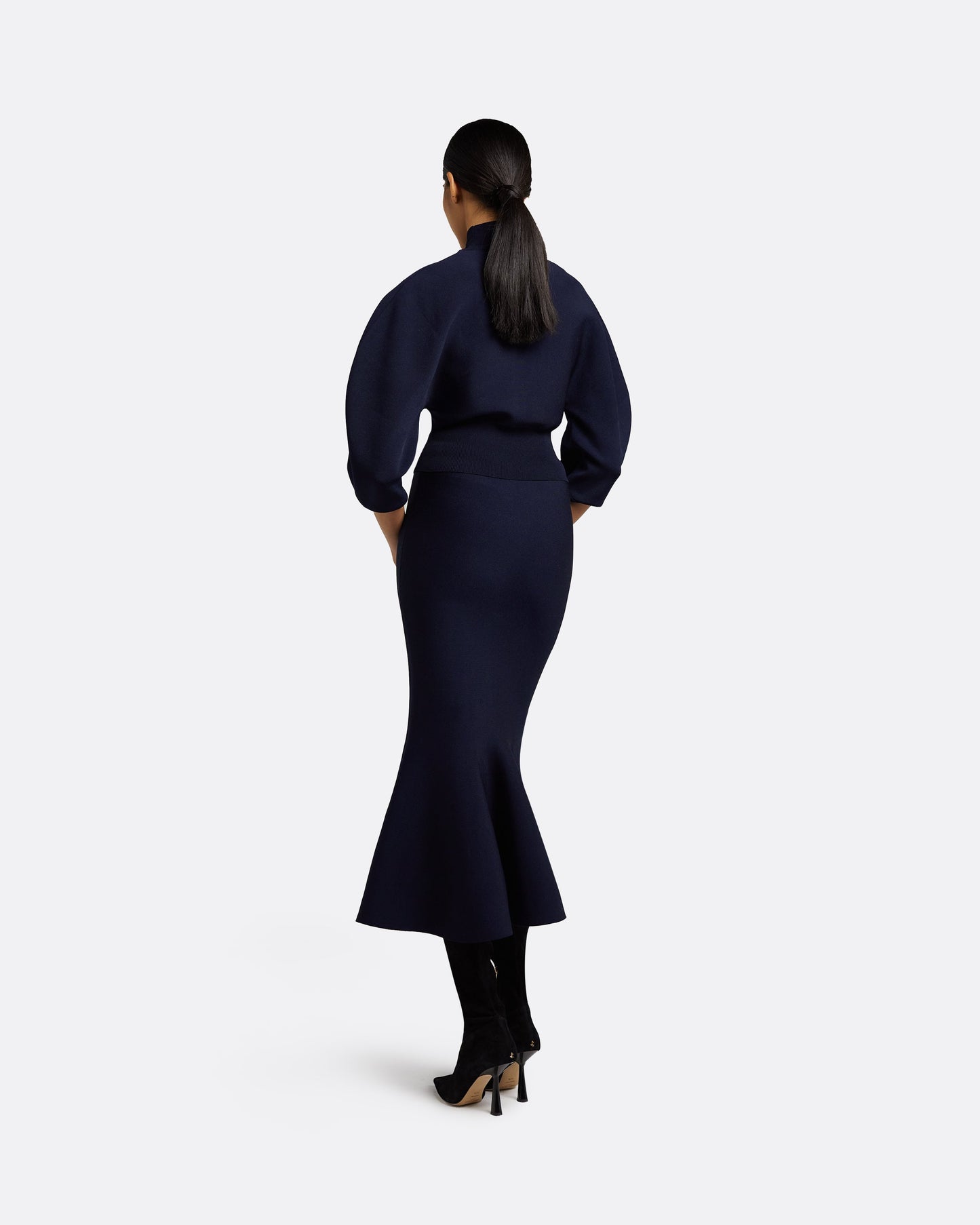 Kimberley Navy Knit Skirt
