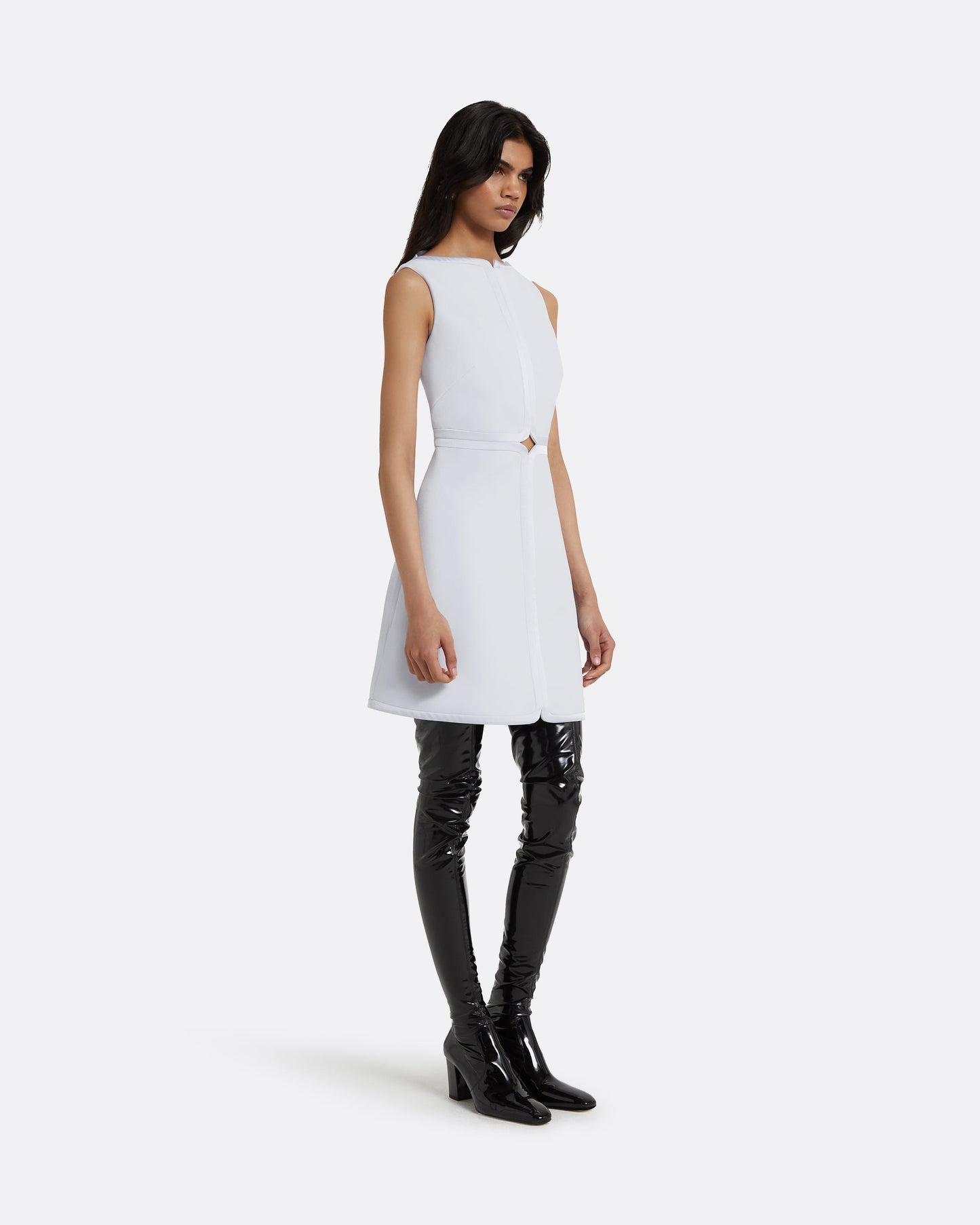 Isra Silk Blue Short Dress
