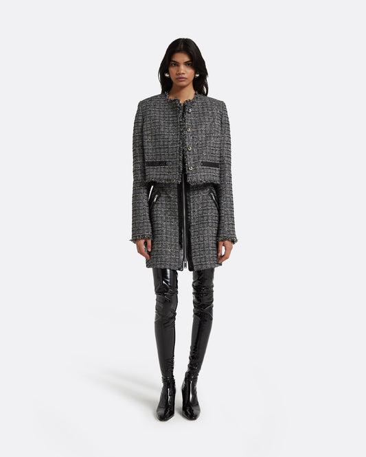 Amelia Metallic Greyscale Jacket