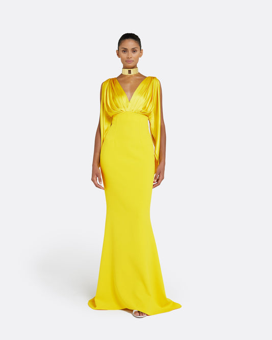 Amina Canary Long Dress