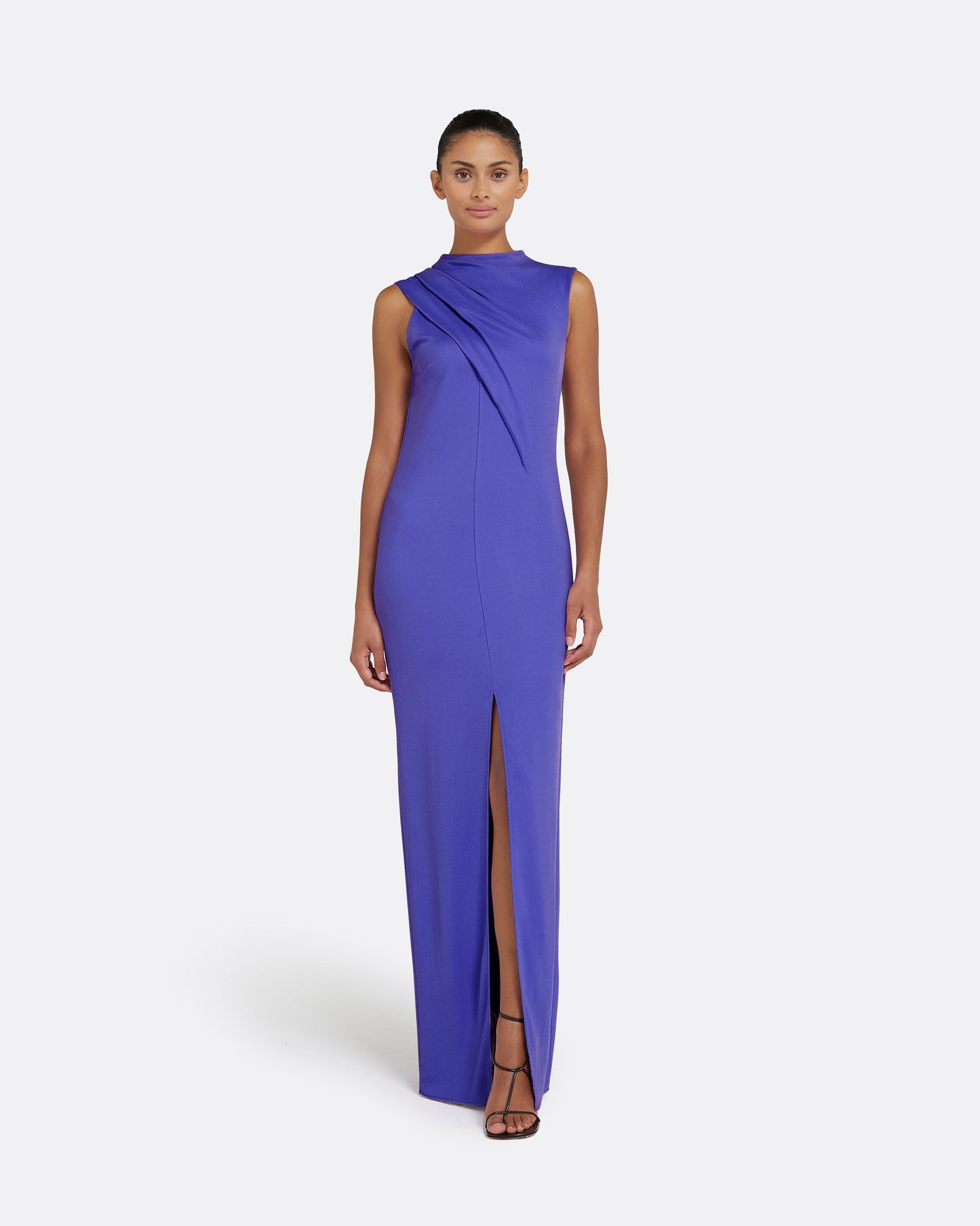 Iris Anemone Blue Long Dress