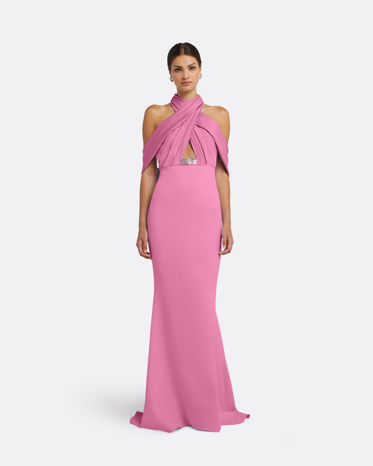 Louella Aurora Embroidered Long Dress