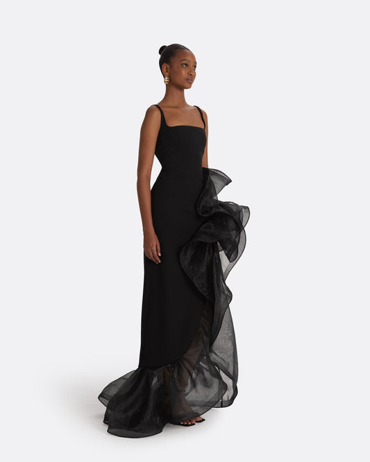 Derry Black Long Dress
