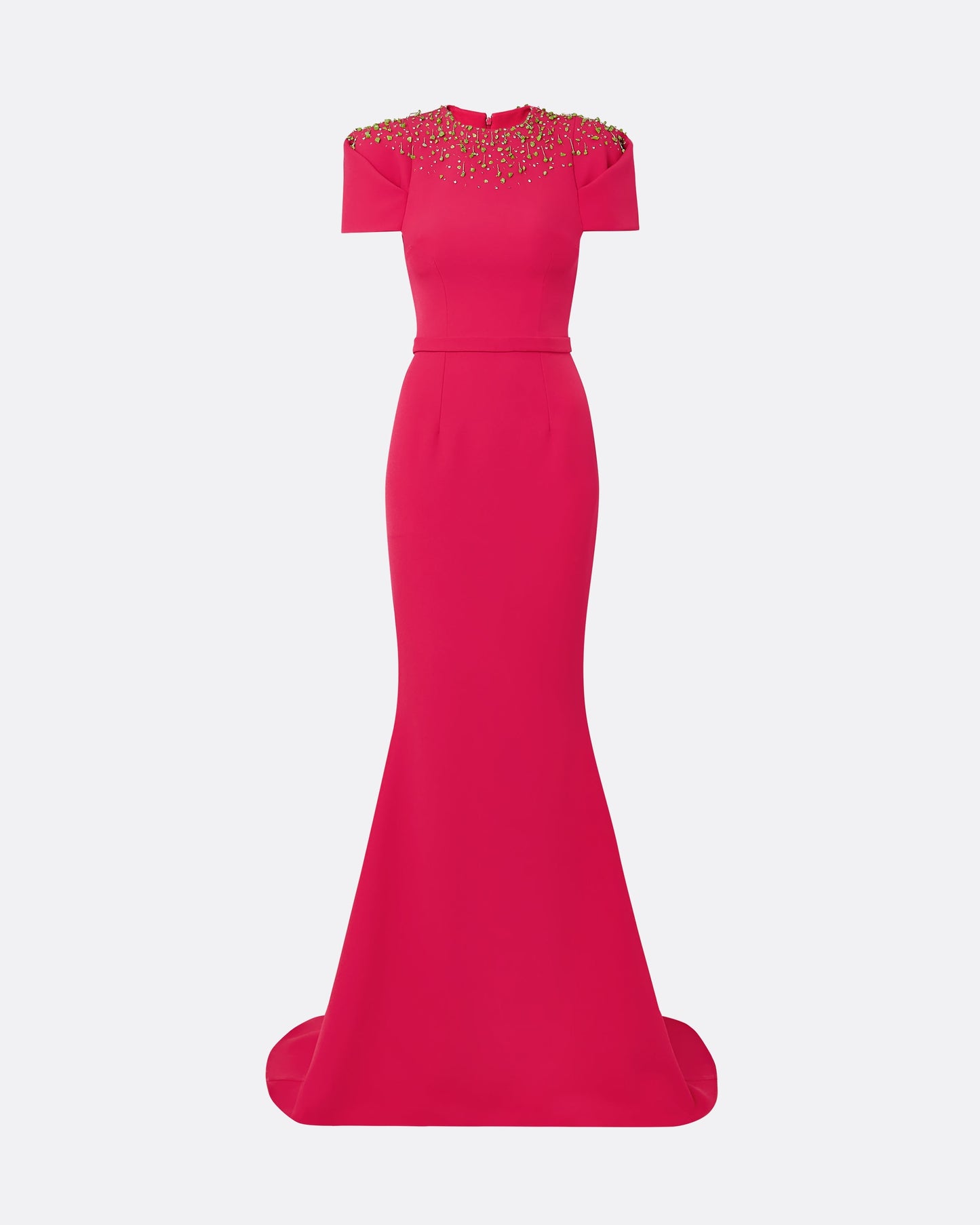 Delina Raspberry Long Dress
