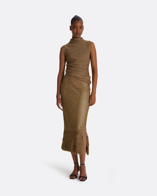 Veranna Gold Knit Top
