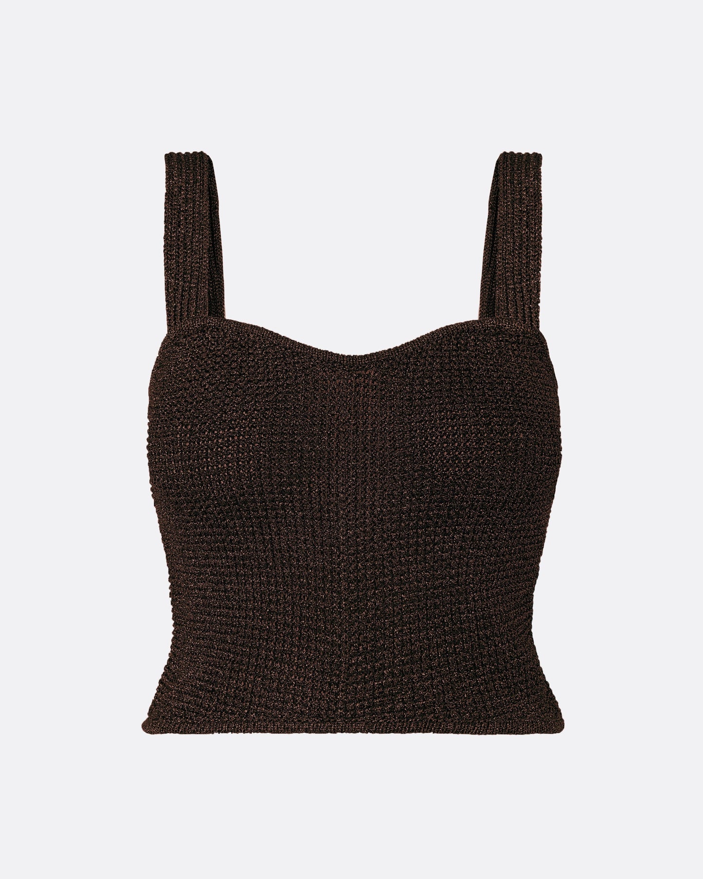 Geena Deep Brown Knit Top