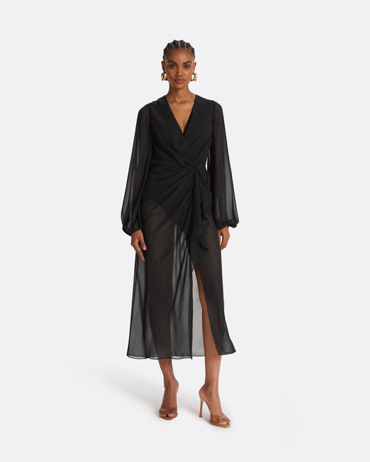 Prova Black Midi Dress
