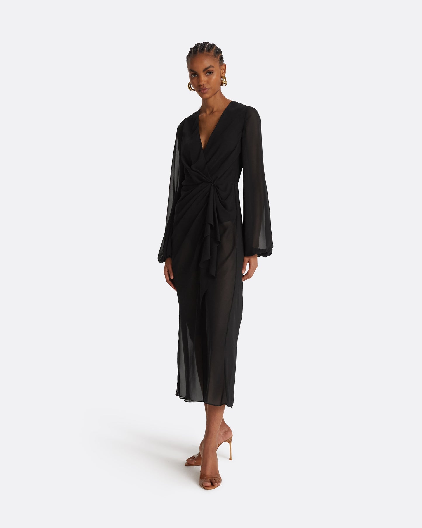 Prova Black Midi Dress