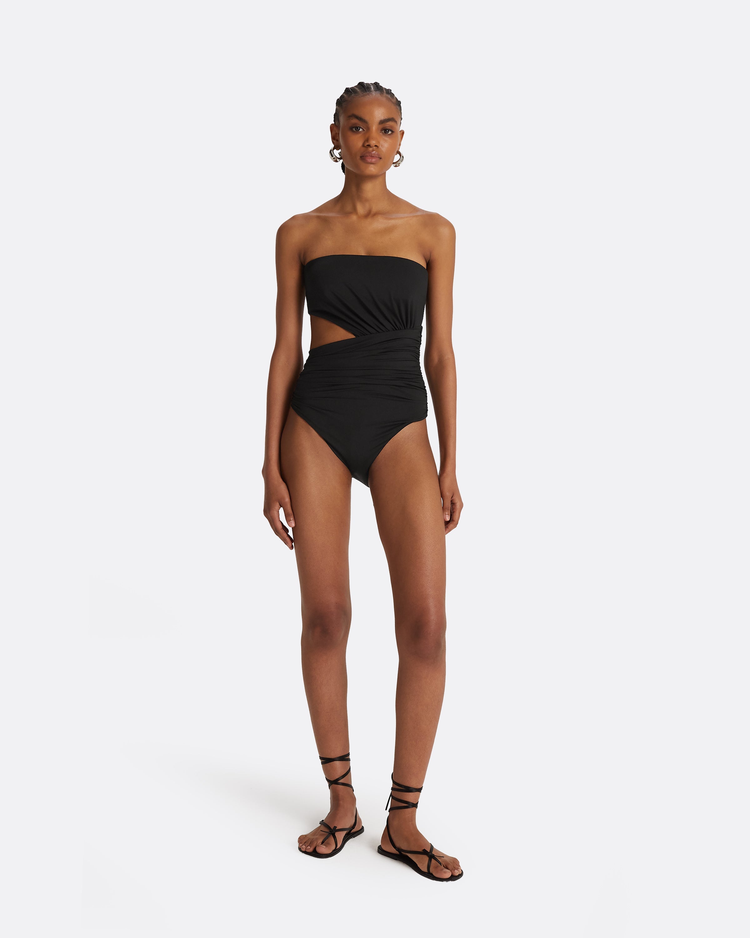 Strapless cut out swimsuit shop