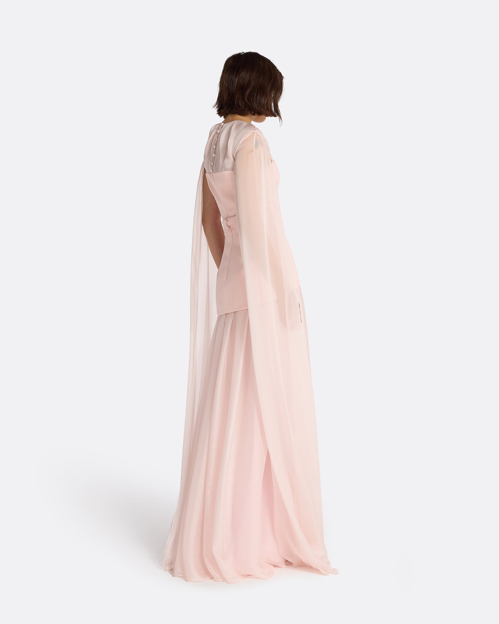 Gloria Pale Pink Long Dress – Safiyaa London Gloria Pale Pink Long Dress – Safiyaa London