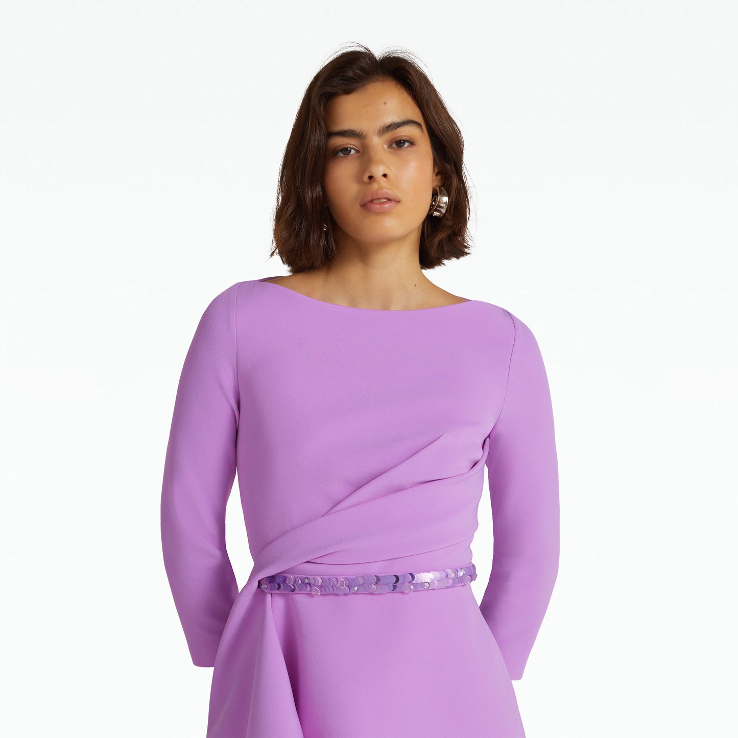 Paisley Lupine Top With Embroidered Belt