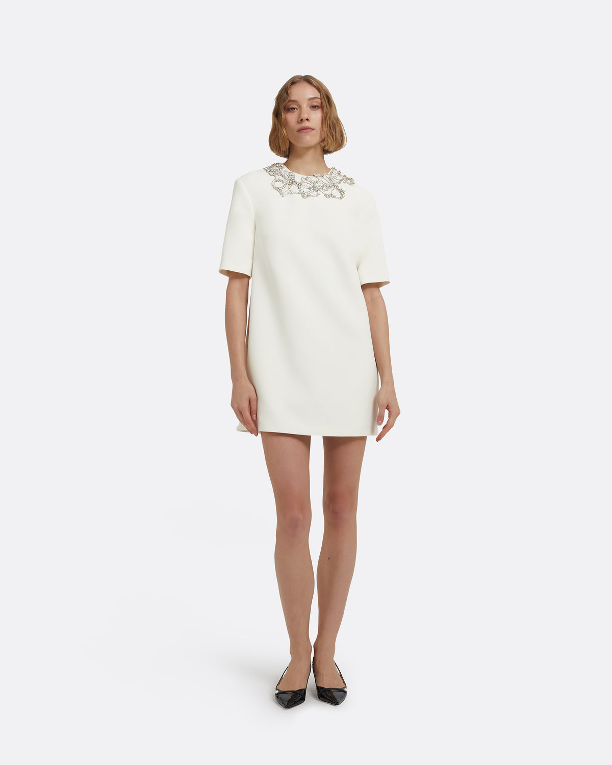 Ripley Short Dress Crystal Embellishments