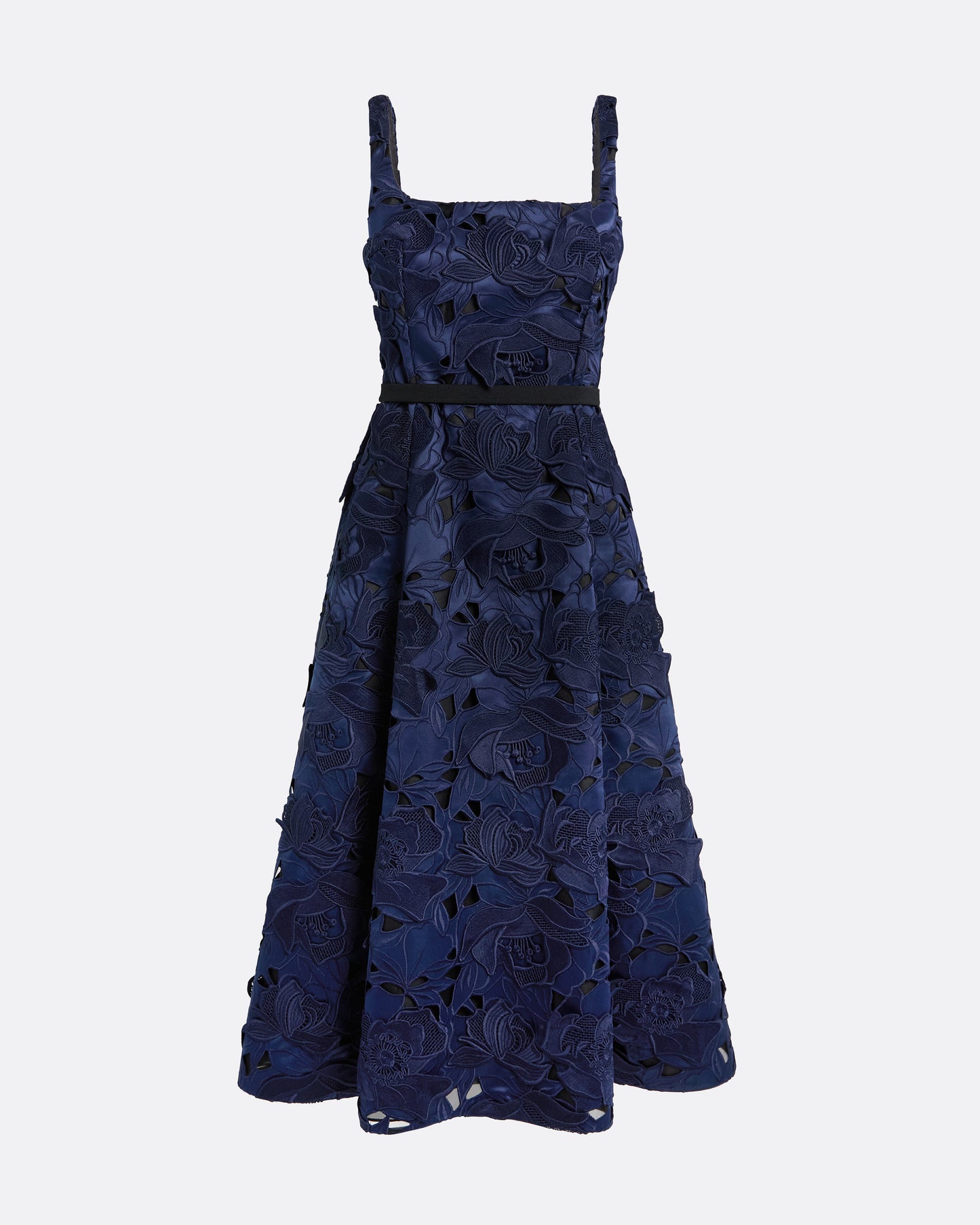 Marnie Midi Dress in Black and Navy