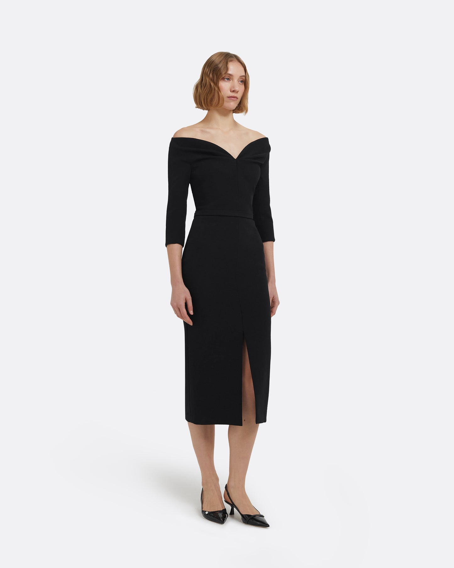 Linda Midi Dress in Black