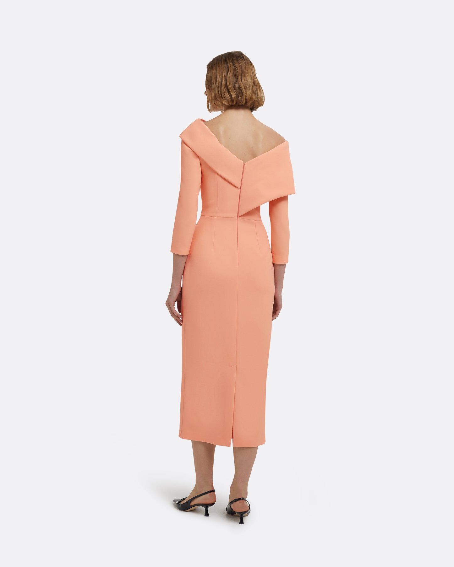Vera Midi Dress in Apricot