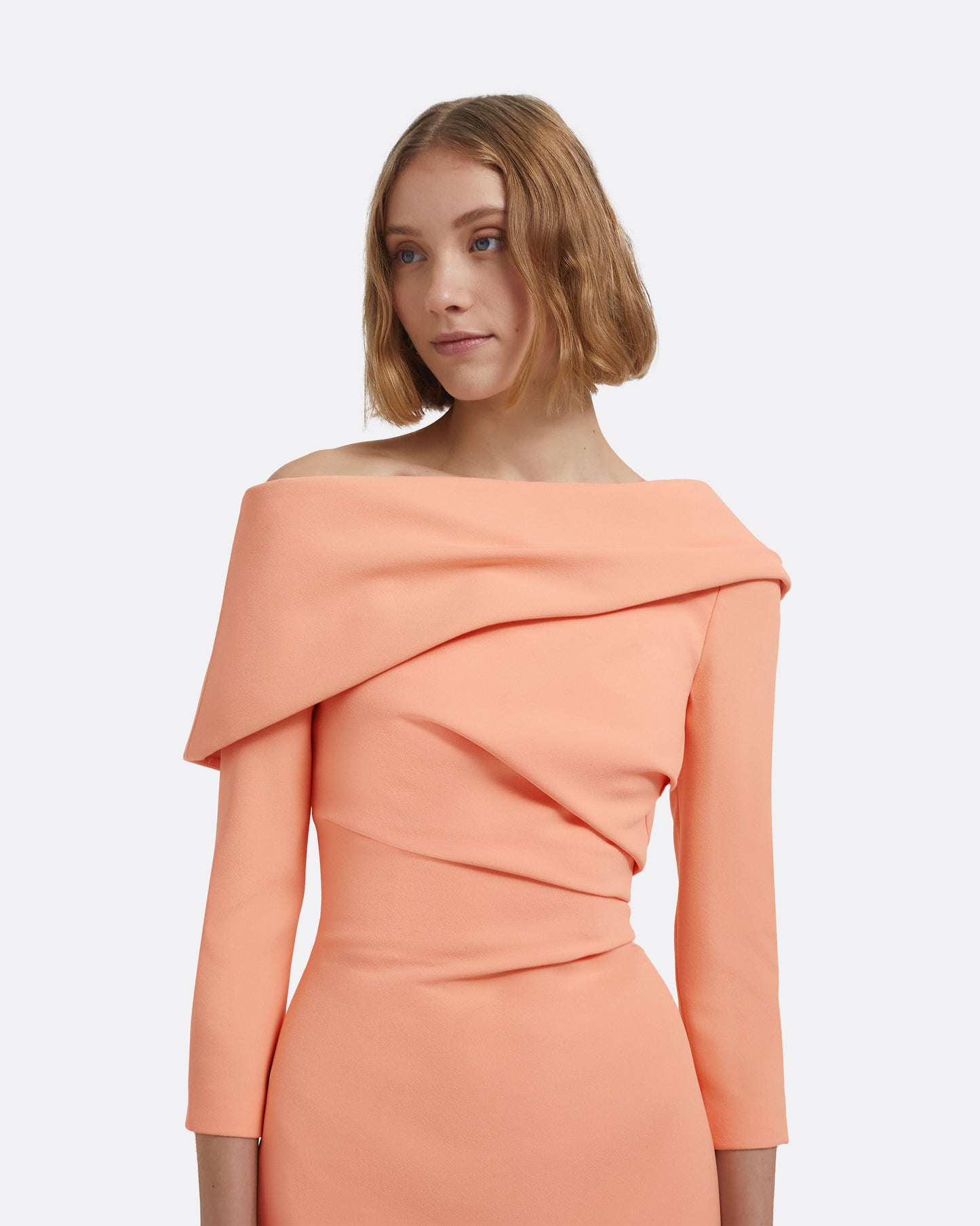 Vera Midi Dress in Apricot
