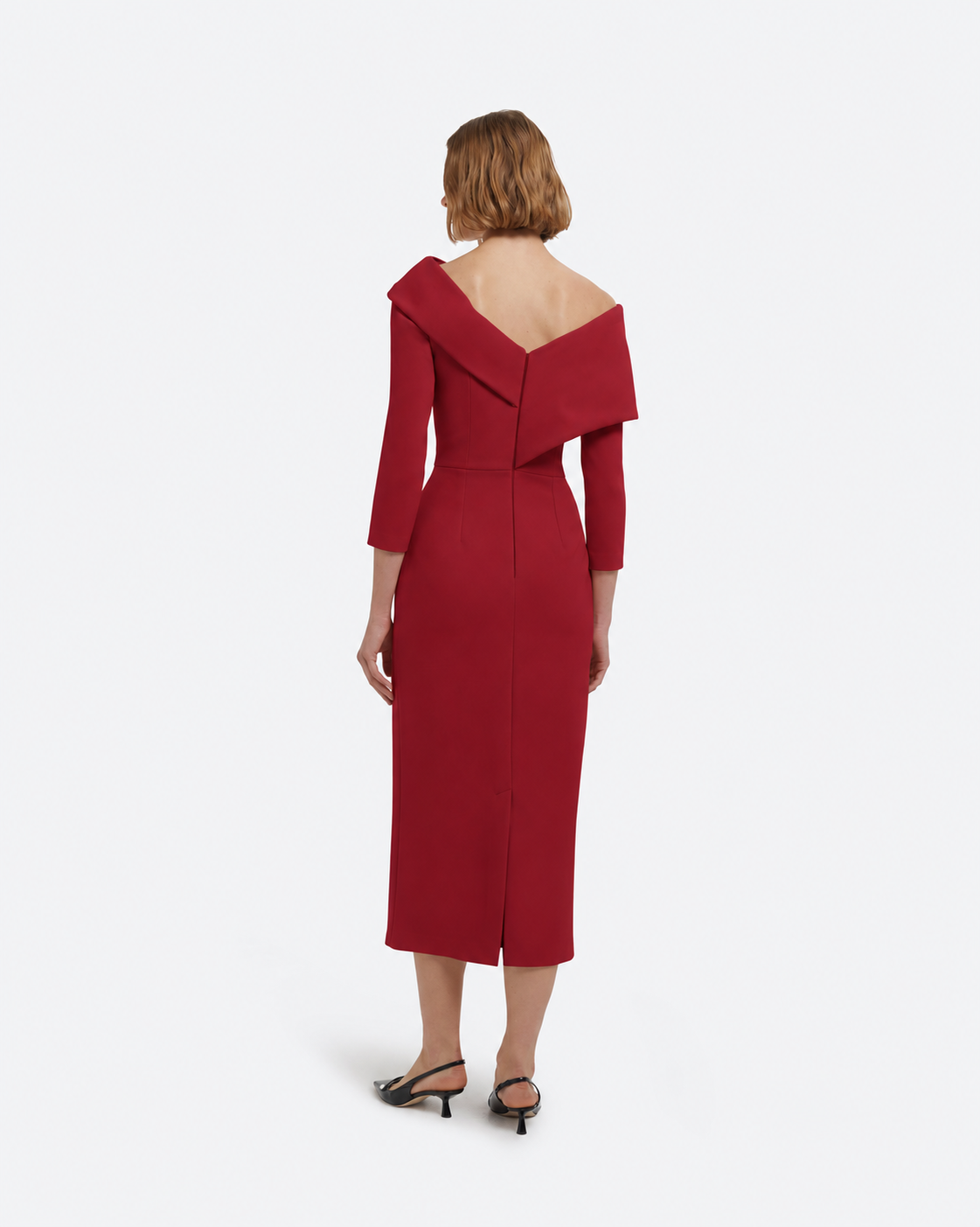 Vera Midi Dress in Rhubarb