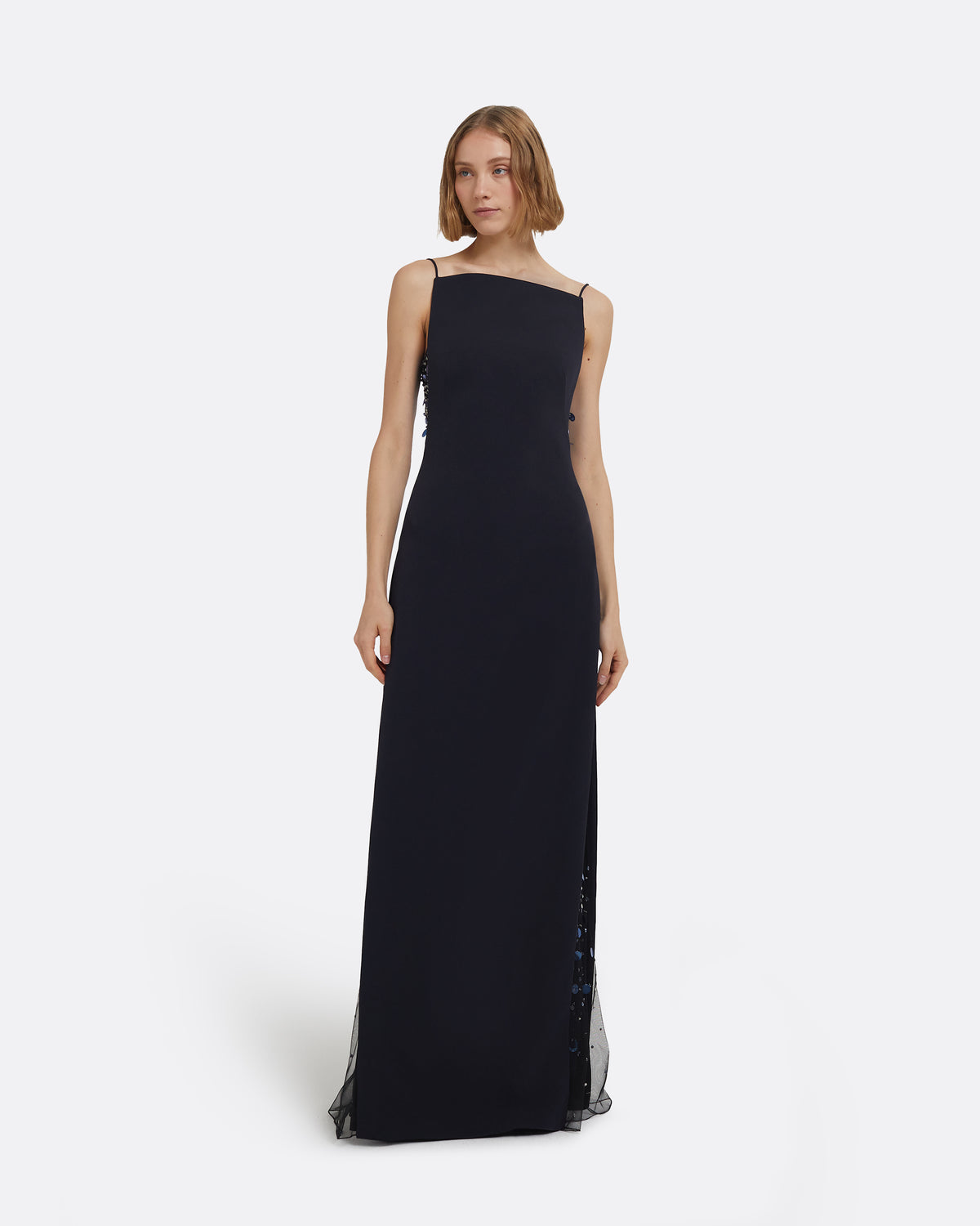 Leah Long Dress Midnight Multi Blues Embellishments
