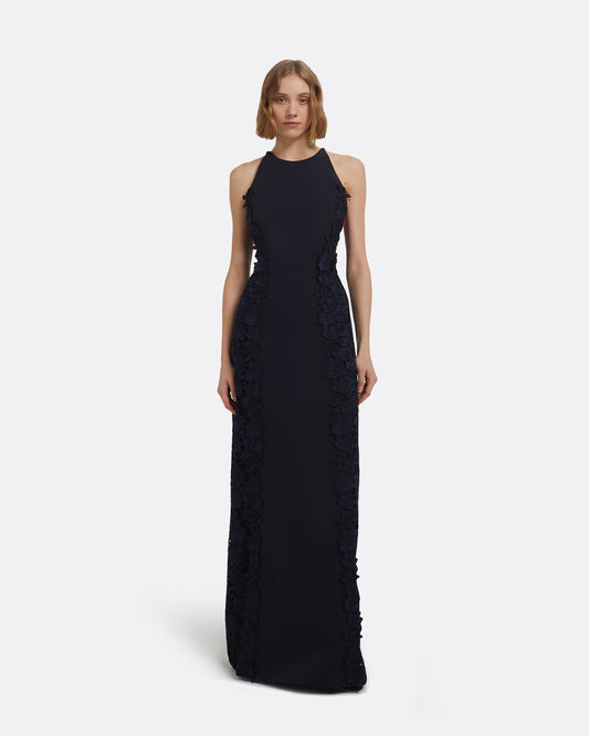 Dakota Long Dress in Midnight Navy