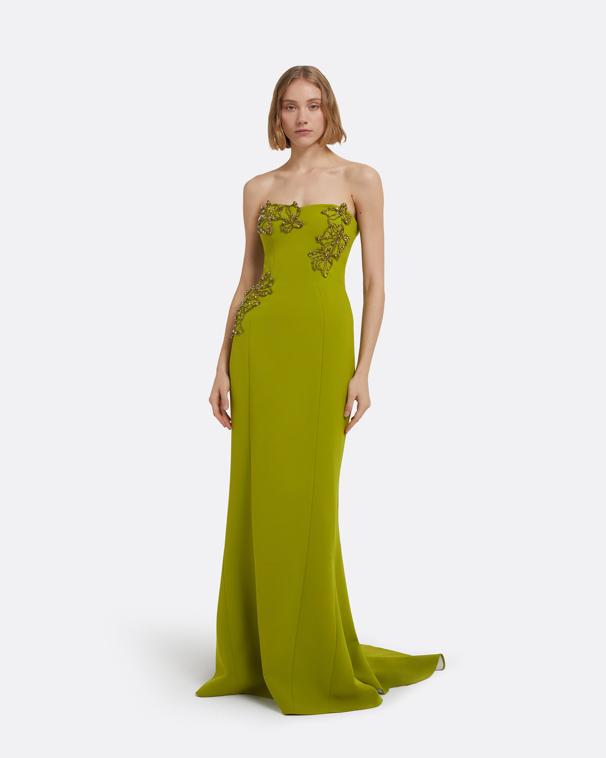 Angelina Long Dress Woodbine Embroidery