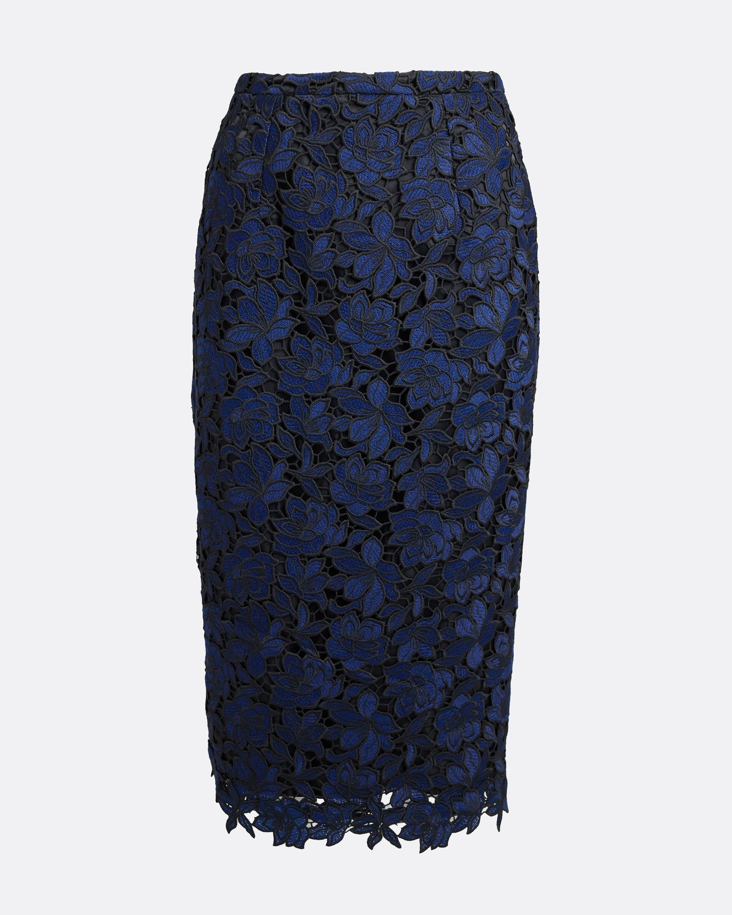 Piper Midi Skirt in Black & Navy on Black
