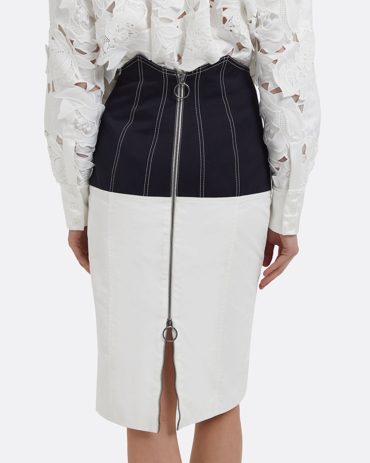 Gemma Skirt in Midnight Navy and Ivory