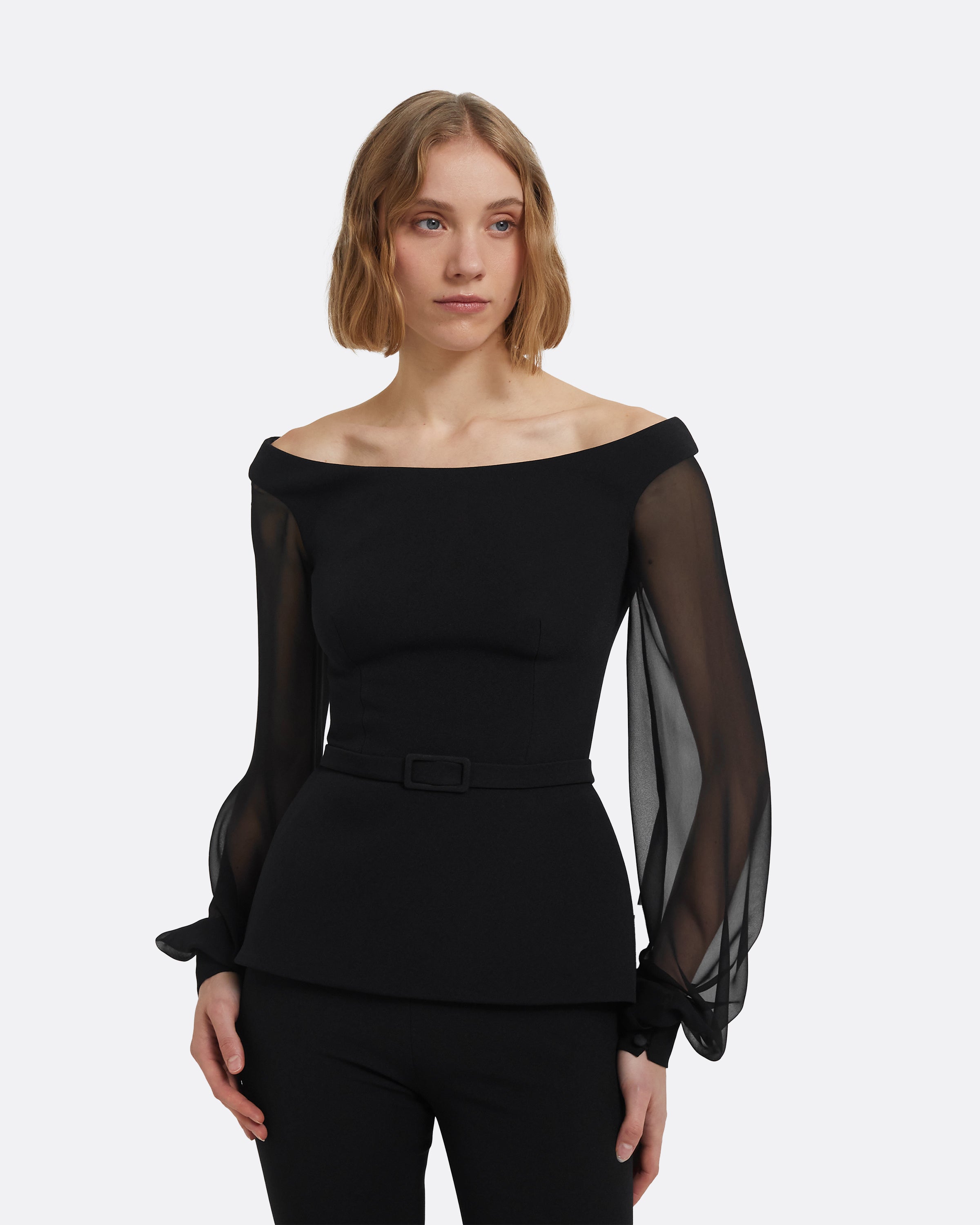 Breena Breena Top in Black – Safiyaa London