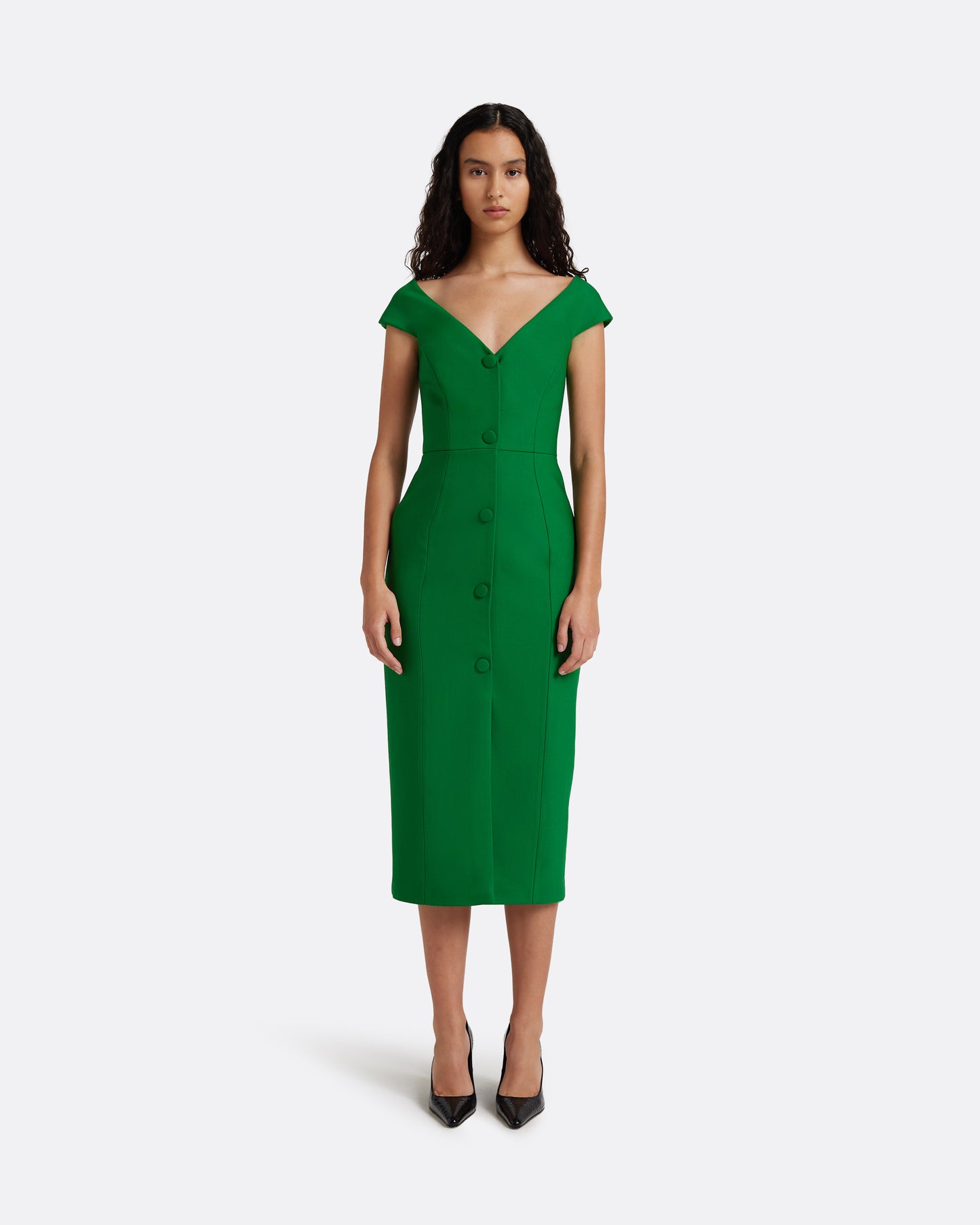 Klea Midi Dress in Blade Green
