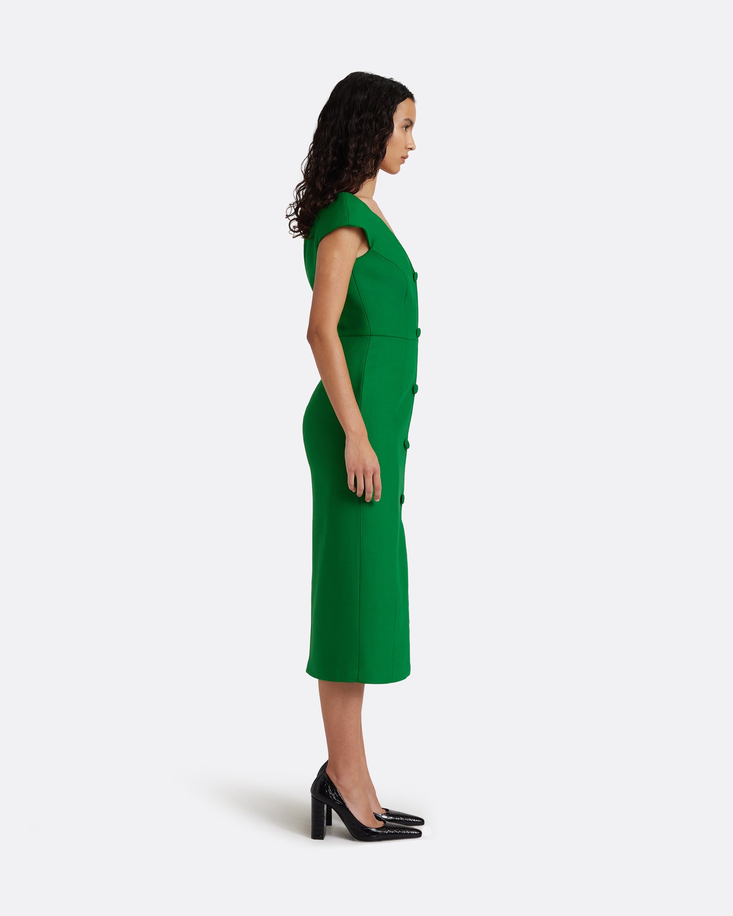 Klea Midi Dress in Blade Green