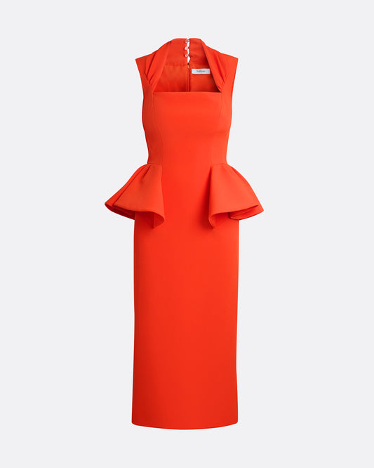 Milou Midi Dress in Apple Red