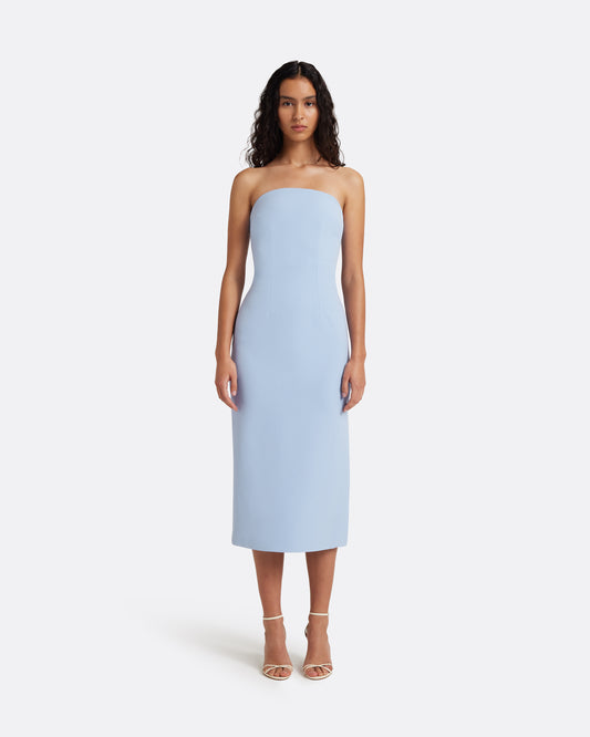 Aerine Midi Dress in Soft Sky