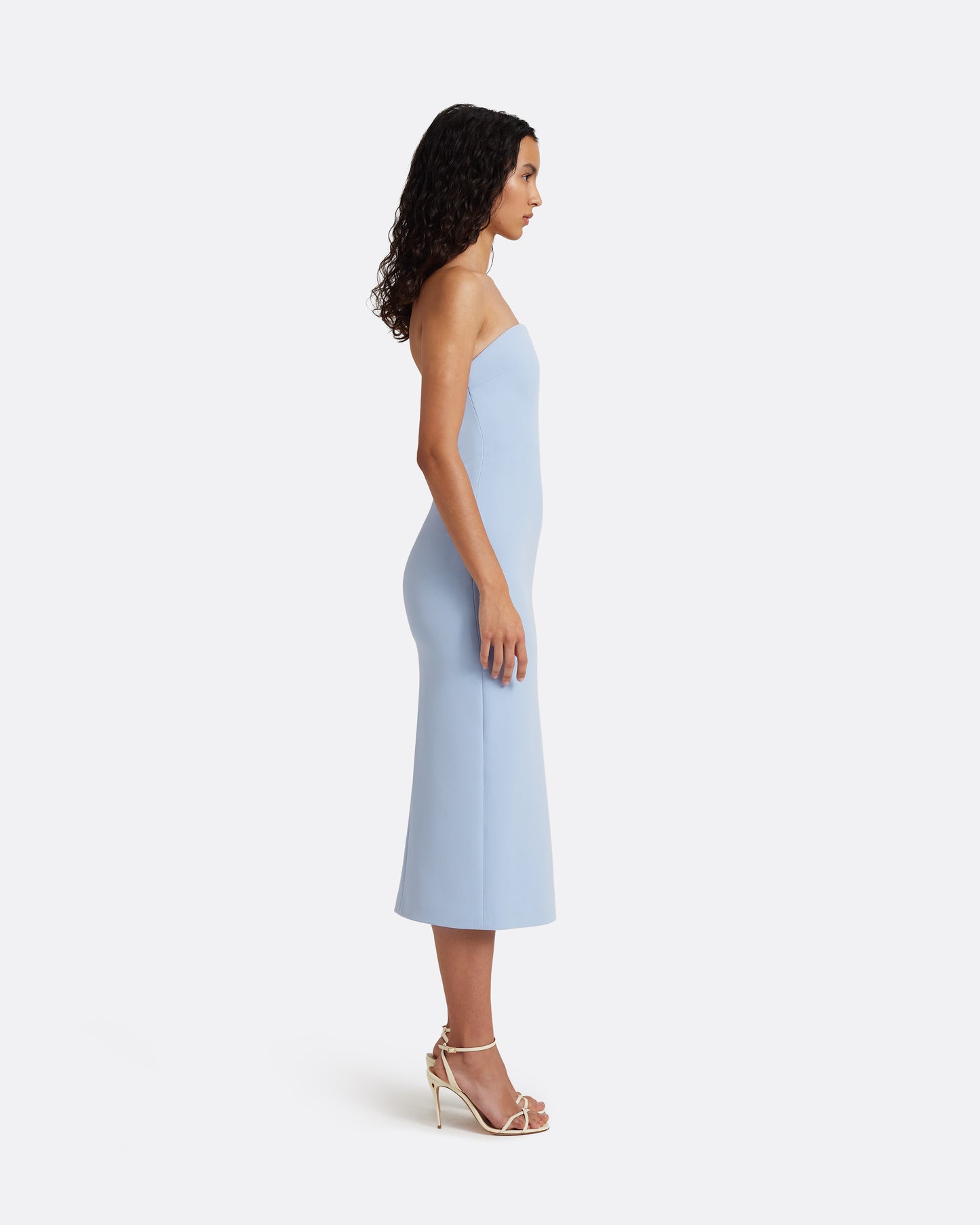 Aerine Midi Dress in Soft Sky