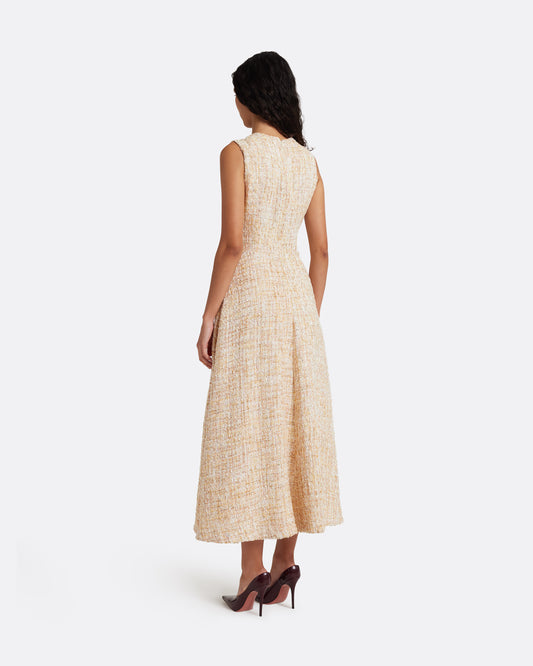 Maisie Midi Dress in Tweed