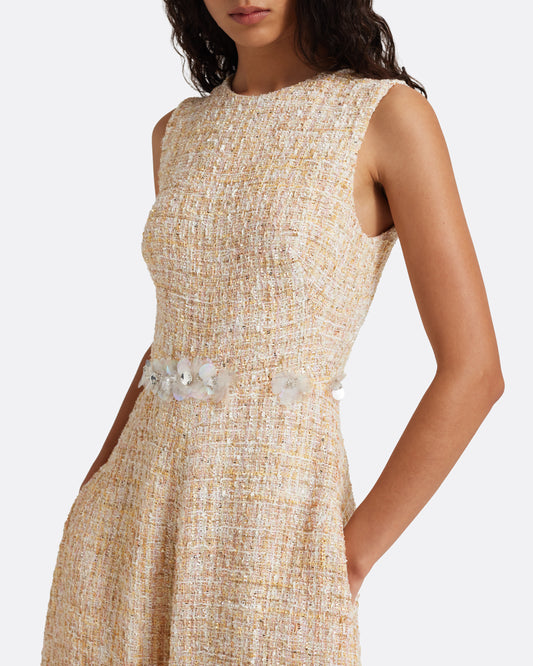 Maisie Midi Dress in Tweed
