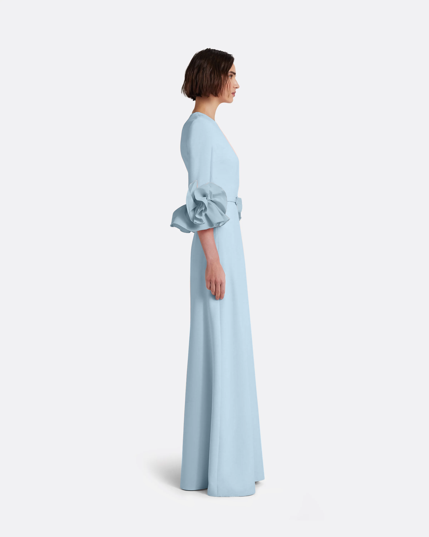 Belen Long Dress in Pale Blue