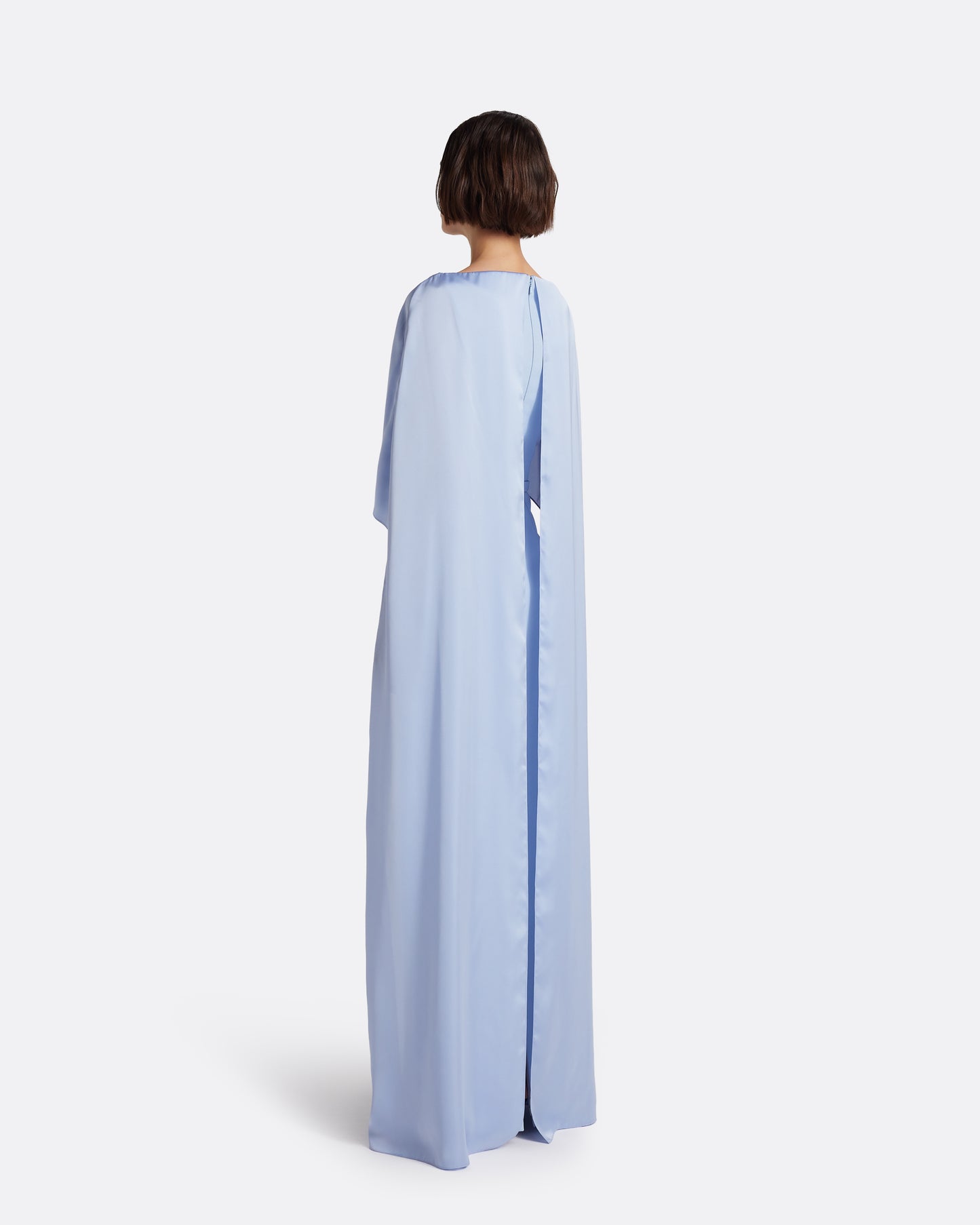 Mirabella Long Dress in Soft Sky with Embellished Belt