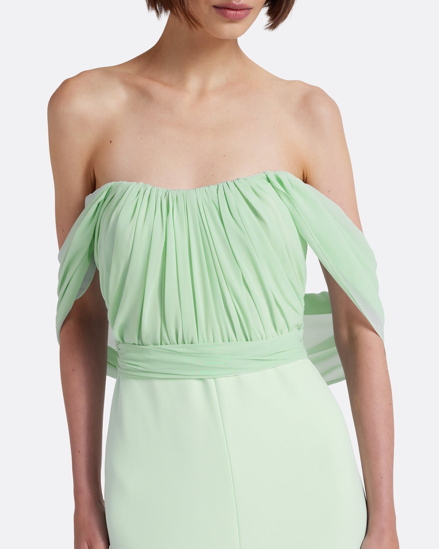 Iselle Dress Long in Sea Glass