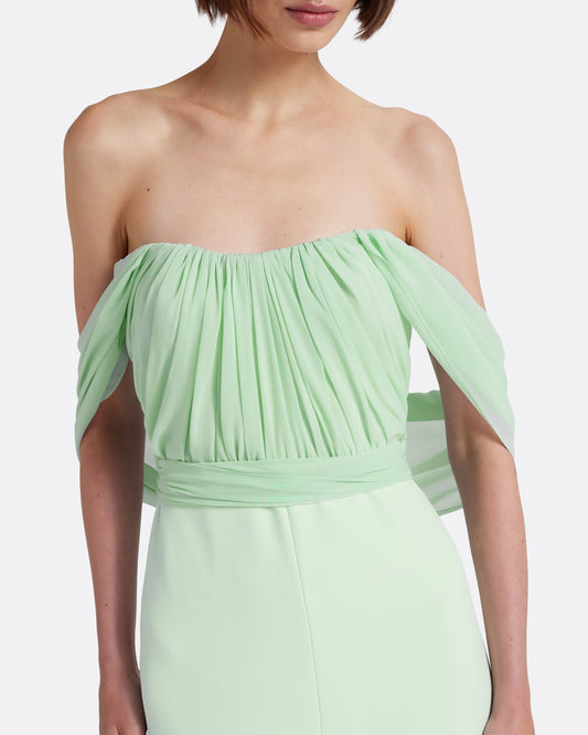 Iselle Dress Long in Sea Glass