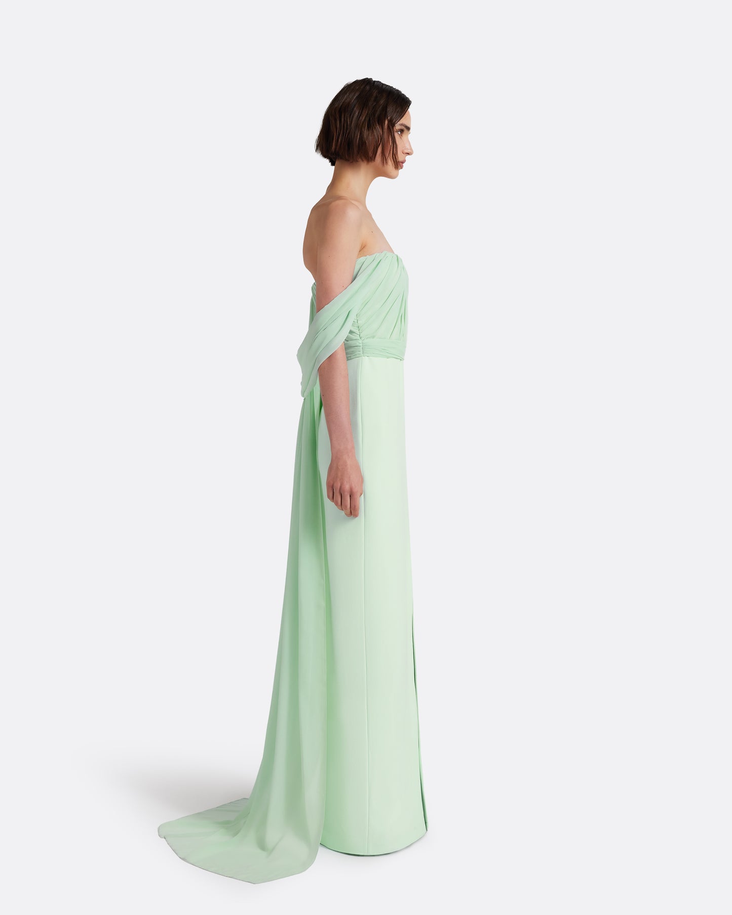 Iselle Dress Long in Sea Glass