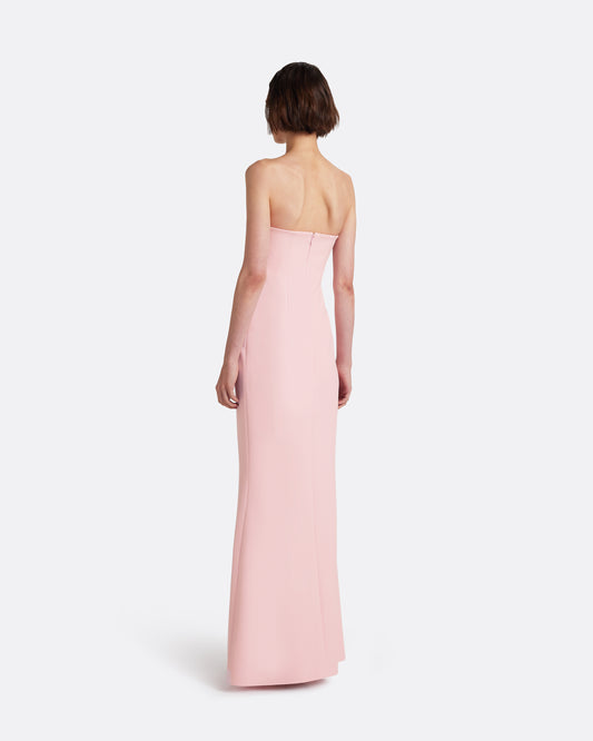 Soshin Long Dress in Lychee with Embroidery