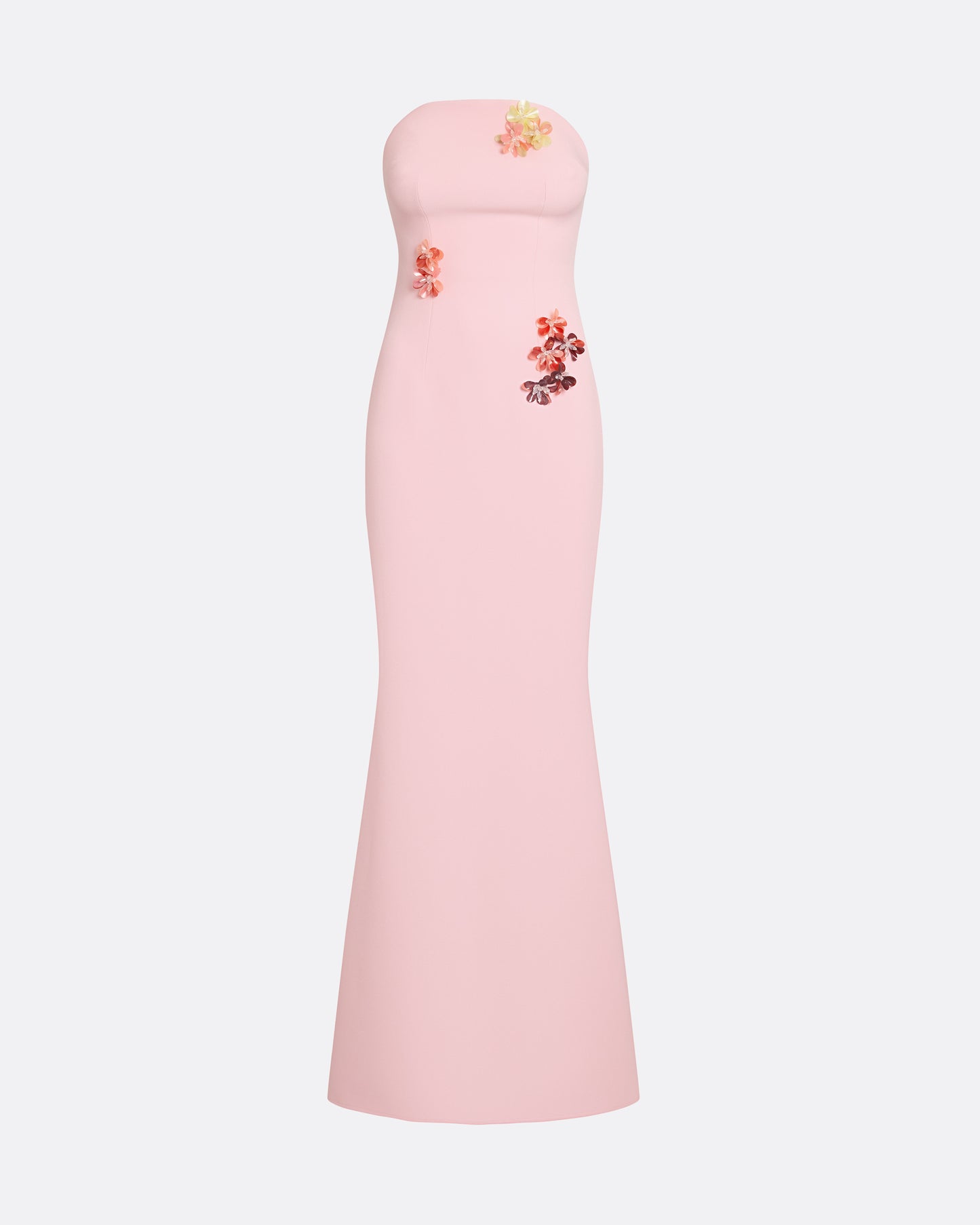 Soshin Long Dress in Lychee with Embroidery